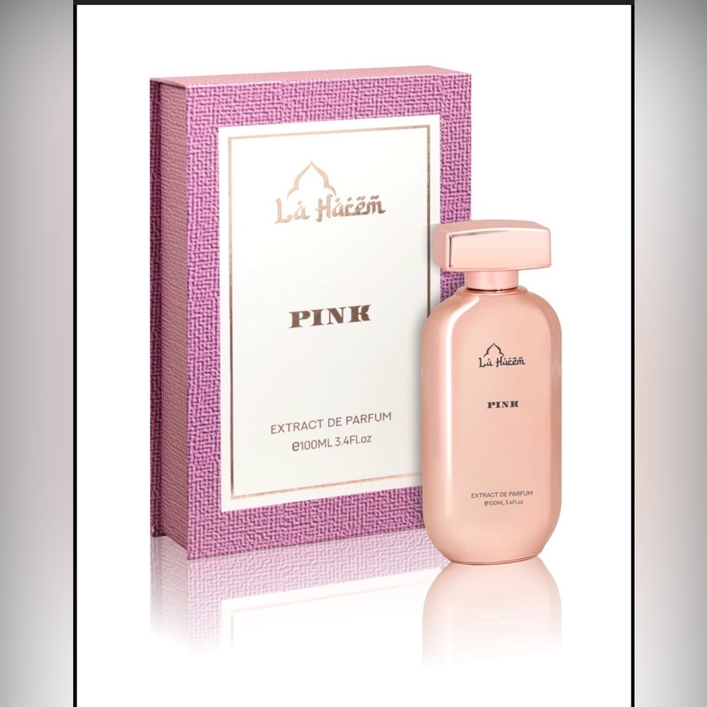 La Harem Pink Perfume Rose & Vanilla New in Box 3.4 Fl. Oz.